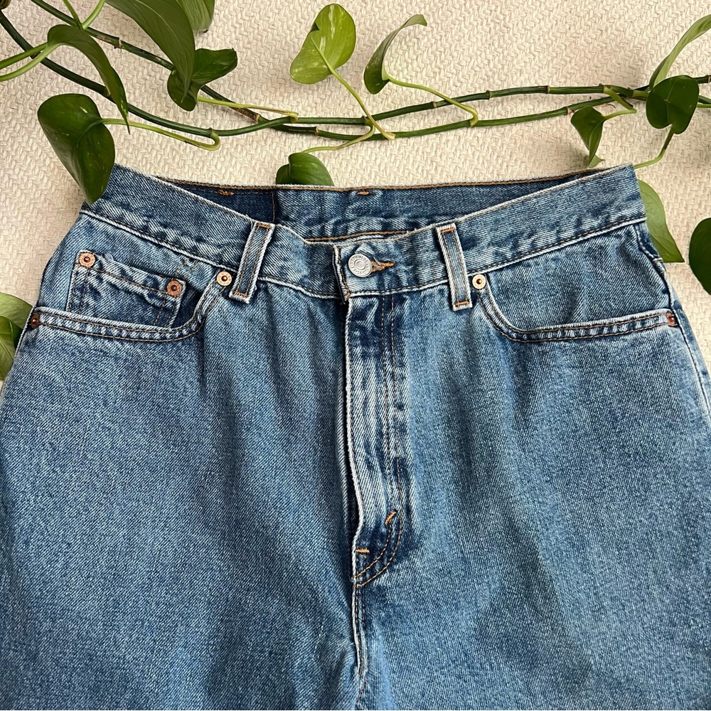Vintage 90s women's Levi's 512 Slim Fit Tapered Leg Jeans Medium Wash Denim - Picture 9 of 9